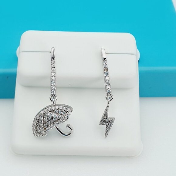 "925 Sterling Silver CZ Beautiful Earrings for Women, 1USPAR4262 - Picture 10 of 11